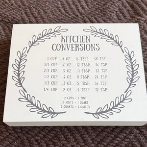 Hobby Lobby Gray and White Kitchen Conversion Chart